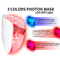 De infrarode Gezichtsverjonging 3 Kleuren leidde Gezichtsmaskerrood licht voor Skincare